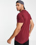 LE-BREVE LONGLINE RAW EDGE T-SHIRT | CHOCOLATE